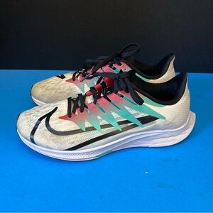 Nike Womens Size 8.5 Zoom Rival Fly Running Shoe CD7287-101 Ivory/Jade Green